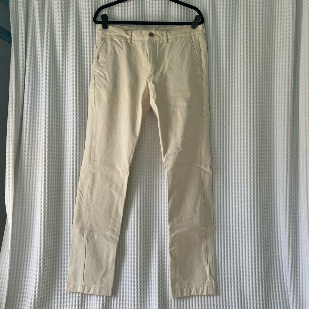Men's Slim Chino Pants in Cream - Classic Everyday Style